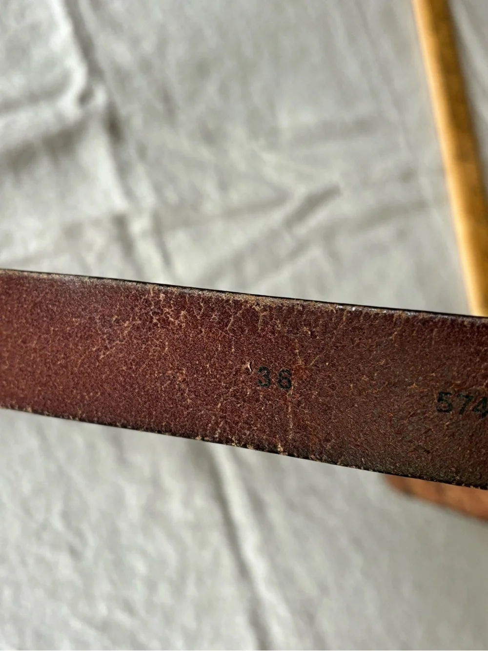 Vintage Eddie Bauer Leather and Brass Belt